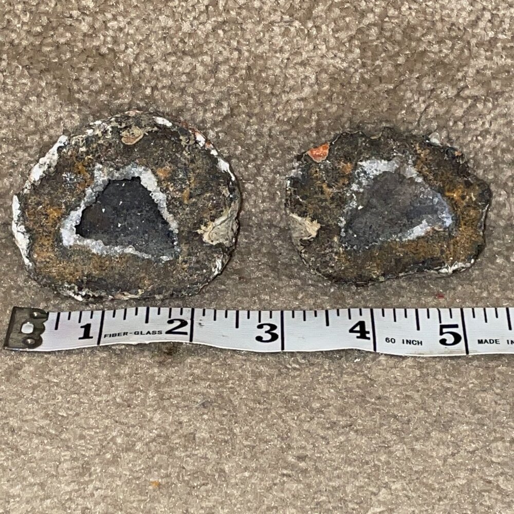2 Pieces of a GEODE Raw and Unpolished White Quartz